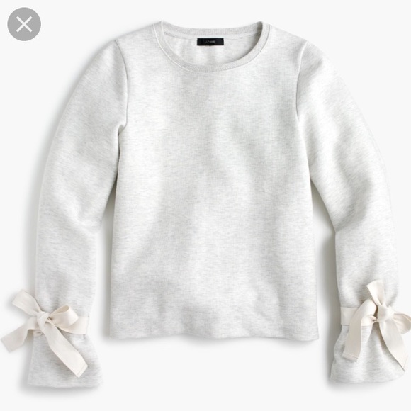J. Crew Tops - J.Crew Tie Sleeve Sweatshirt - Sz Small